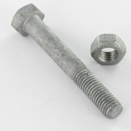 1 x Kopfschraube (mit Mutter) Sechskantkopf M16X60 Klasse 8.8 Hohe Korrosionsbeständigkeit Stahl feuerverzinkt
