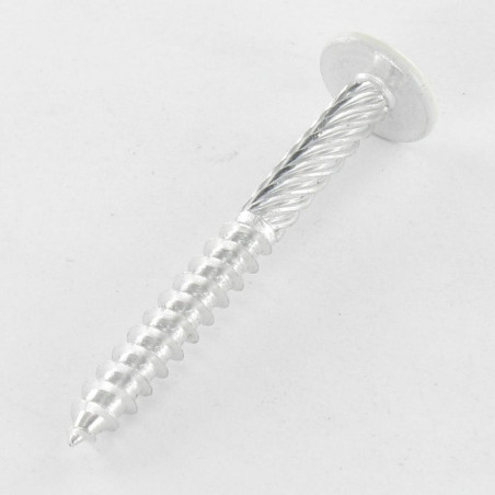 1 x Schraube Blumig Breiter Rundkopf Pozi 2 5X45 Aluminium RAL9010 reinweiß