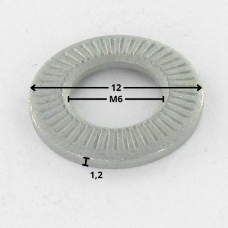 1 x Kontaktscheiben M6x12x1,2 Verzinkt Serie Z (schmal)