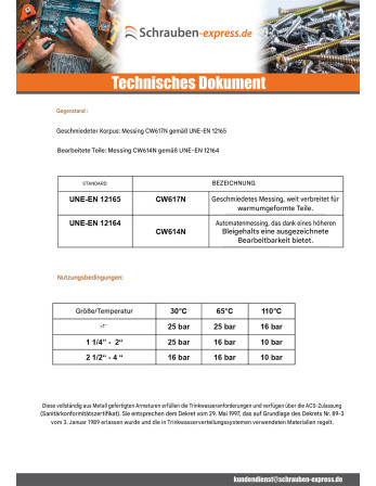 1 x Buchse Abbildung 300 33x42 (1"1/4) mit...