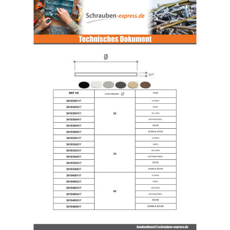 1 x Selbstklebende Abdeckkappe Durchmesser 13 Grau Hell