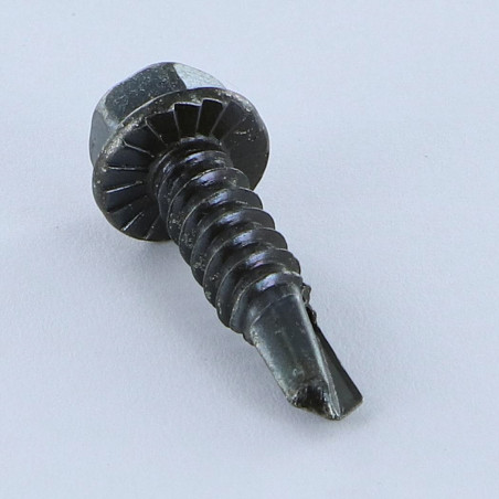 1 x Selbstbohrende Schrauben Sechskantkopf 6,3 x 63 Blechgewinde Stahl schwarz verzinkt