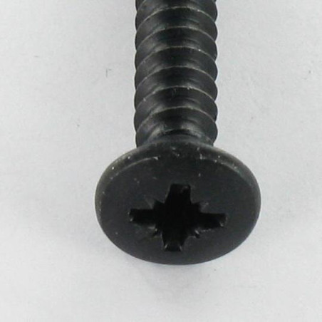 1 x Blechschraube Flacher Senkkopf Pozi 4,8 x 32 Stahl schwarz verzinkt