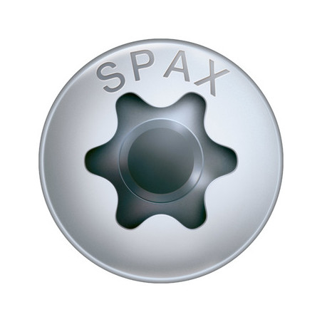 1 x Spax Holzschraube Rundkopf T-STAR+ T20 WIROX 5X70 Mit Gewinde 61