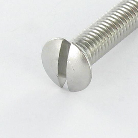 1 x Metallschrauben Flacher Senkkopf Gespalten M4X70 Mit Gewinde 40 Secable Messing