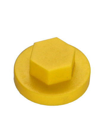 1 x Kappe Sechskantkopf Polyethylen RAL1021 für...