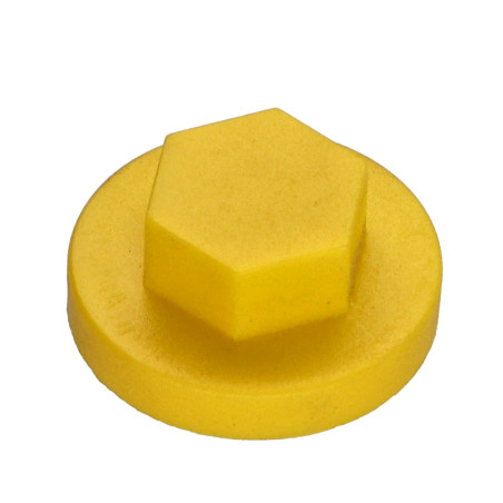 1 x Kappe Sechskantkopf Polyethylen RAL1021 für Bohrschrauben oder Blechschrauben Ø 6.3
