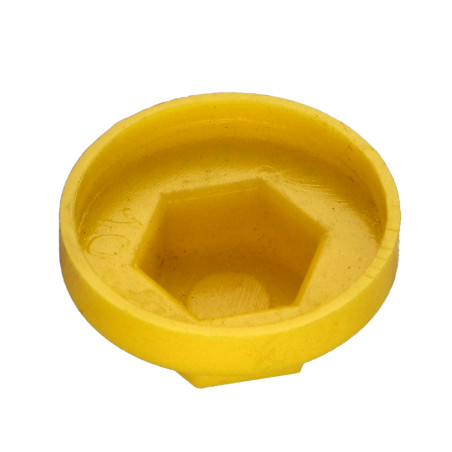 1 x Kappe Sechskantkopf Polyethylen RAL1021 für Bohrschrauben oder Blechschrauben Ø 6.3