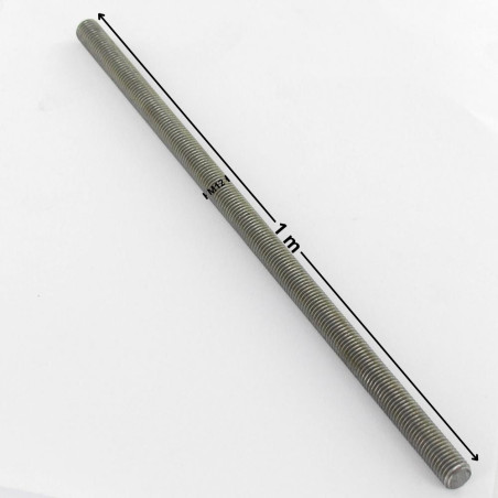 1 x Gewindestange M12 Länge 1 Meter Klasse 10.9 Rohstahl