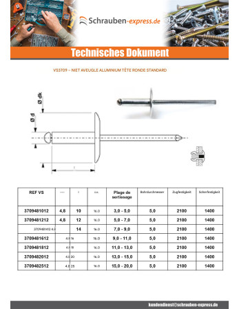 1 x "Niet 4,8 x 25 Klemmdicke 15 für 20 Extra...