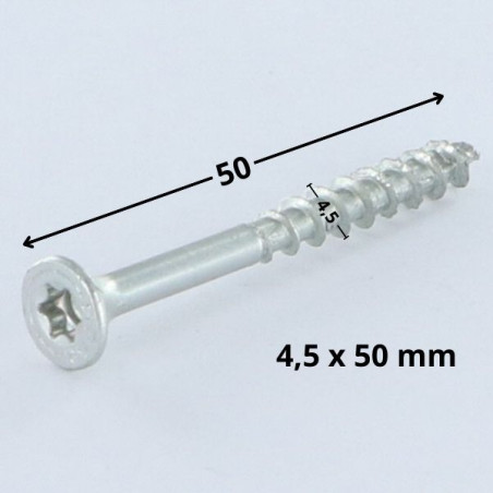 1 x Schraube Spax Senkkopfschraube T20 4,5X50 Mit Gewinde 29 Teilgewinde WIROX
