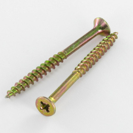 1 x Schraube Spax Senkkopfschraube Pozi N°2 4,5X35 Mit Gewinde 24 Teilgewinde Dichromat