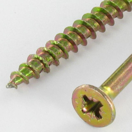 1 x Schraube Spax Senkkopfschraube Pozi N°2 4,5X35 Mit Gewinde 24 Teilgewinde Dichromat
