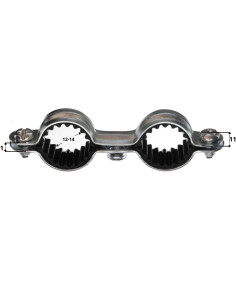 Doppelter schalldichter Befestigungskragen M7X150... 2