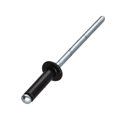 1 x Blindniete Aluminio Vástago acero 3x14 Klemmdicke 9 für 11 Standard-Rundkopf RAL9005 tiefschwarz