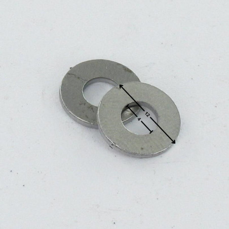 1 x Scheiben/Unterlegscheibe Flach 4x12x1 Verzinkt