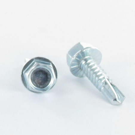 1 x Selbstbohrende Schrauben Sechskantkopf 4,8 x 25 Blechgewinde Verzinkt
