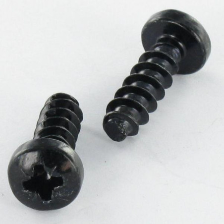 1 x Schraube für Kunststoff Zylindrischer Halbrundkopf Pozi N°1 3x10 1412 KB Stahl schwarz verzinkt Mikroschrauben