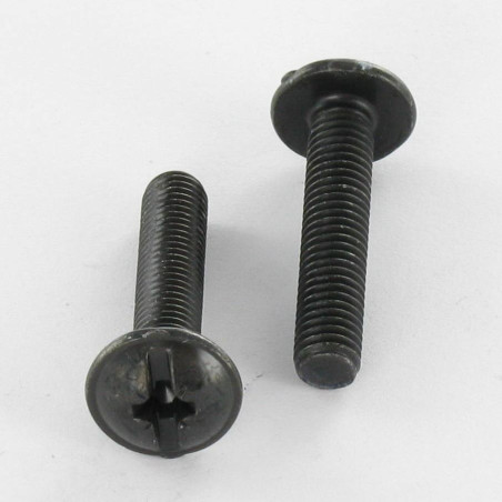 1 x Schraube Flachrundkopfschraube POZI und gespalten M6X38 Rohstahl