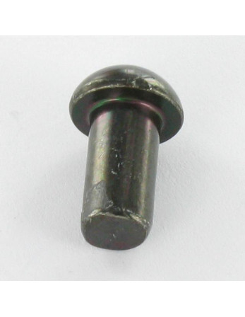 1 x Vollniet Rundkopf 6x25 Stahl schwarz verzinkt