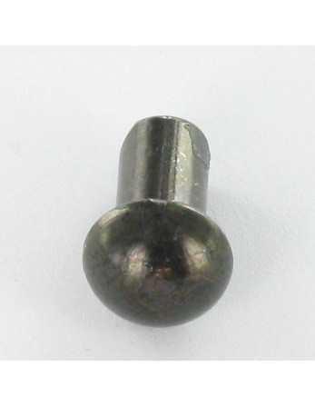 1 x Vollniet Rundkopf 6x25 Stahl schwarz verzinkt