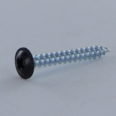 1 x Spanplattenschrauben Flachrundkopfschraube Pozi N°2 4,5 x 35 Gesamtgewinde Verzinkt RAL9004 signalschwarz 30 % BRI