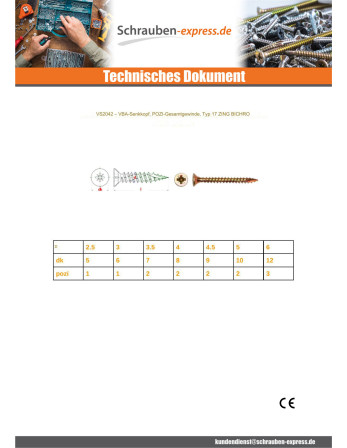 1 x Spanplattenschrauben Senkkopfschraube Pozi...