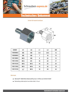 Langmutter Fischer Von REDUKTION RD 1/2"-M10 2