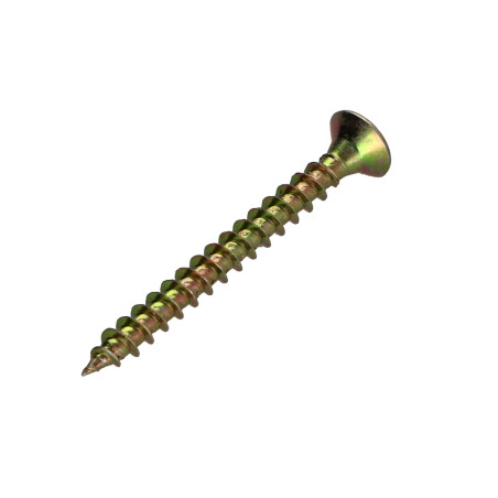 1 x Spanplattenschrauben Premium Senkkopfschraube Pozi N°3 6X80 Dichromat