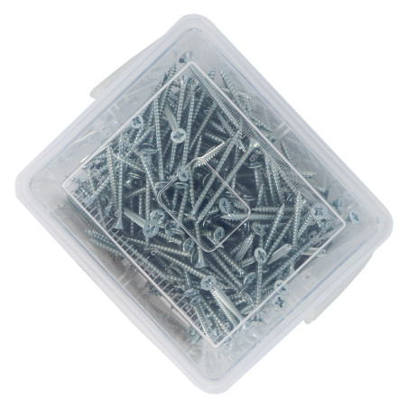 1 x Eimer Von 455 Spanplattenschraube 4X40 Senkkopf Pozi 2 Verzinkt