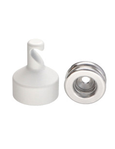 Haken dekorativ Aluminium Weiß mit Befestigung...