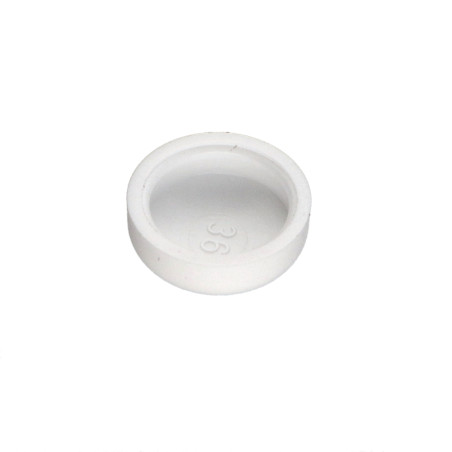 1 x Abdekkappe Zylindrischer Halbrundkopf Schraube Durchmesser ST4.8 Polyethylen RAL9010 reinweiß