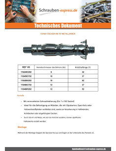 Dübel Metallisch Fischer HM-PV 5x37 2