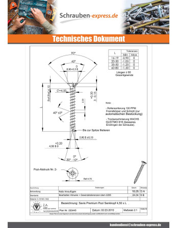 1 x Spanplattenschrauben Premium...