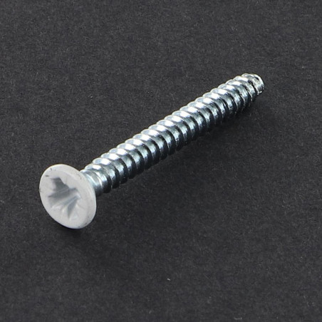 1 x Blechschraube Senkkopfschraube Pozi 3,5 x 32 Verzinkt ZG Weißer Lack RAL9016 signalweiß Ohne Nagel