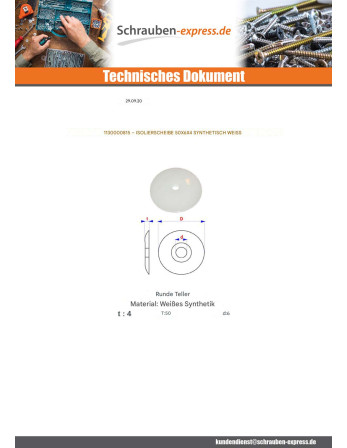 1 x Scheiben/Unterlegscheibe D ISOLIERUNG...