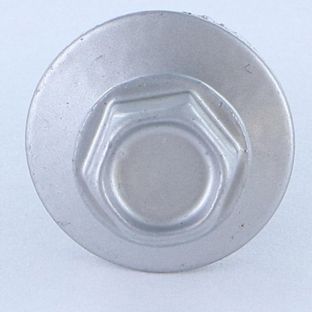 1 x Selbstbohrende Schrauben Sechskantkopf 5,5 x 25 Scheibe mit EPDM Neopren-Dichtung Verzinkt RAL9006 weißaluminium