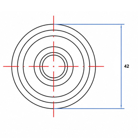 1 x Flache Rosette 40 Verzinkt