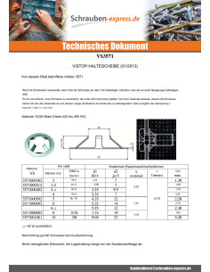 Scheiben/Unterlegscheibe ZURÜCKBEHALTUNG VISTOP 8... 2