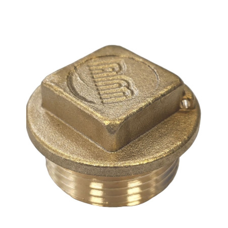 1 x Stecker (männlich) Abbildung 290 26x34 (1") Vierkantkopf mit Bleisiegel Messing