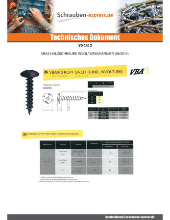 1 x Spanplattenschrauben Binder INVOLTUR 6x40...