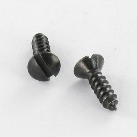 1 x Blechschraube Flacher Senkkopf Gespalten 4,8 x 25 Stahl schwarz verzinkt