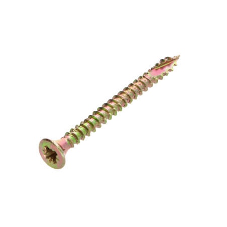 1 x Spanplattenschrauben Senkkopfschraube Pozi N°2 5X35 Gesamtgewinde cut Bohrspitze mit Typ 17 Spitze Dichromat