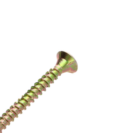 1 x Spanplattenschrauben Senkkopfschraube Pozi N°2 5X35 Gesamtgewinde cut Bohrspitze mit Typ 17 Spitze Dichromat
