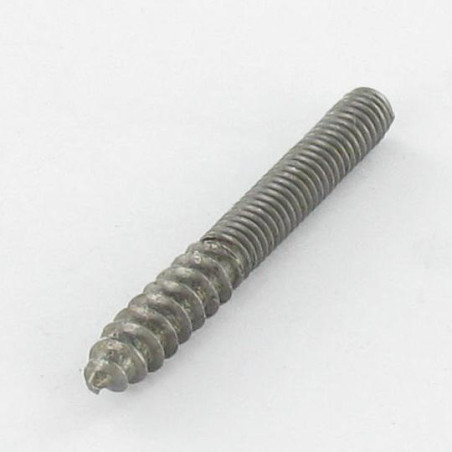 1 x Kombischraube für Fußende 4x35 15 Holzgewinde 20 Metallgewinde Rohstahl