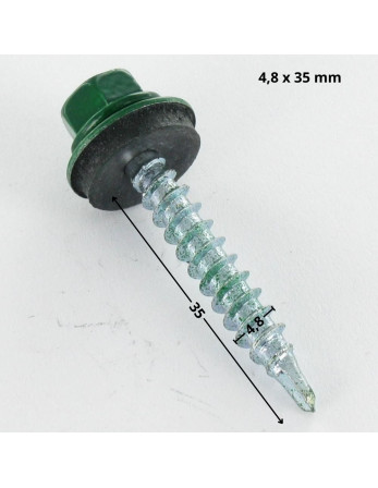 1 x Selbstbohrende Schrauben Sechskantkopf 4,8...