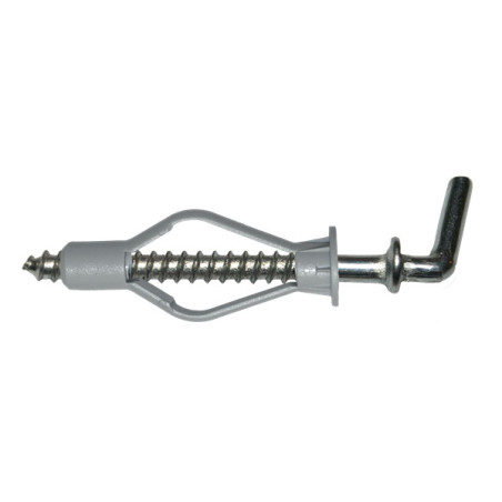 1 x Dübel Nylon 8x40 Mit Haken KURZ Kreuzschlitz 4x45