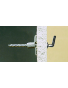 Dübel Nylon 8x40 Mit Haken KURZ Kreuzschlitz 4x45 2