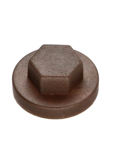 Kappe Sechskantkopf Polyethylen RAL8014 sepiabraun für...