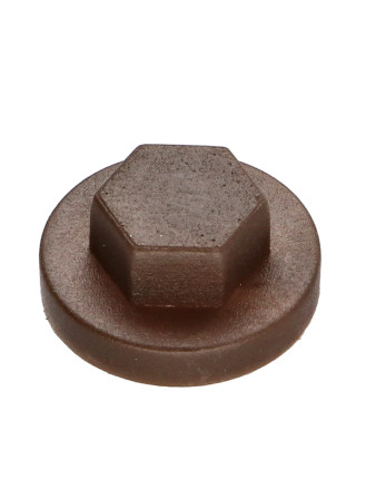 1 x Kappe Sechskantkopf Polyethylen RAL8014...